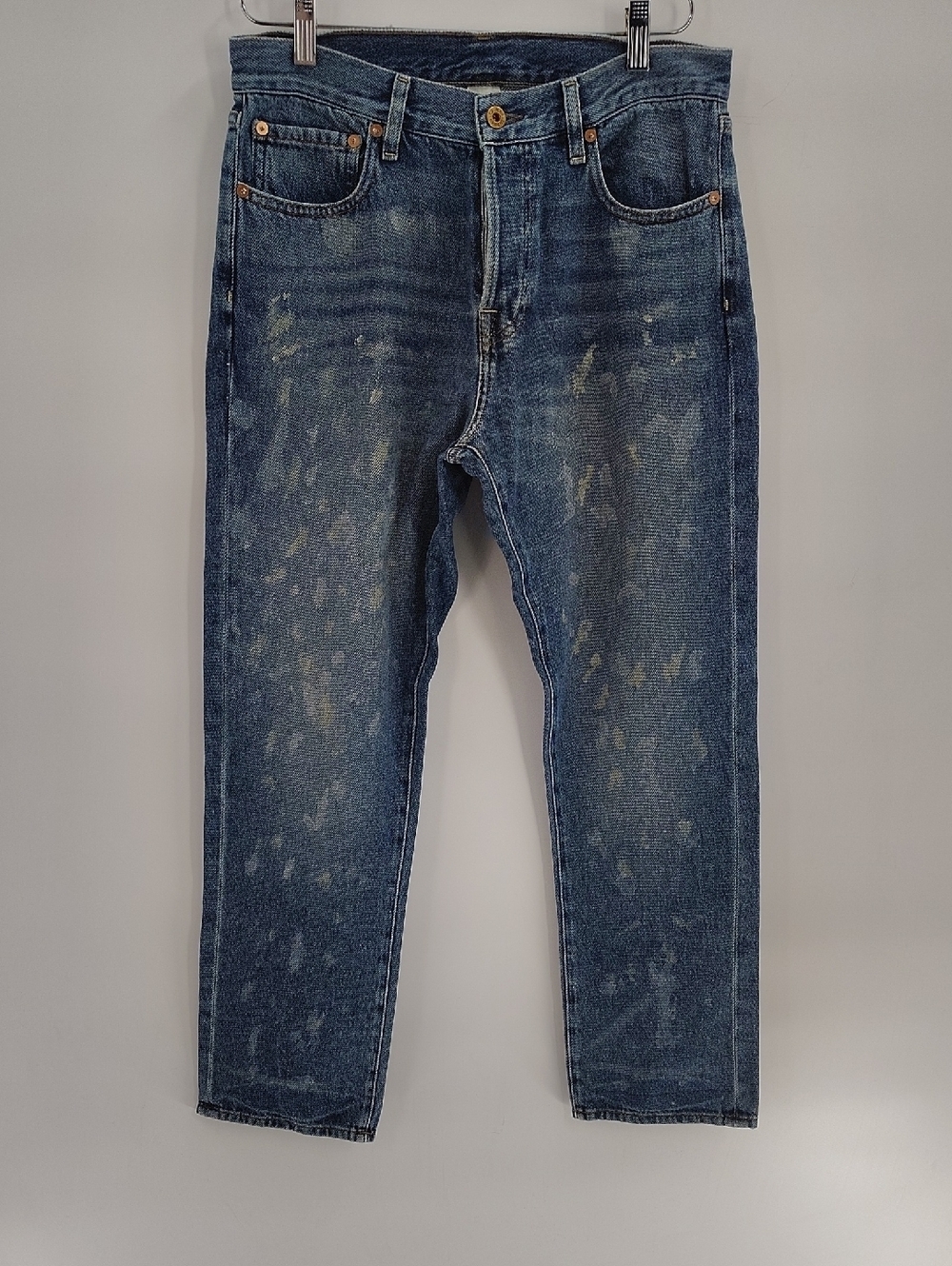 NSF Splatter Straight Jeans High Rise Size 27 Button Fly
